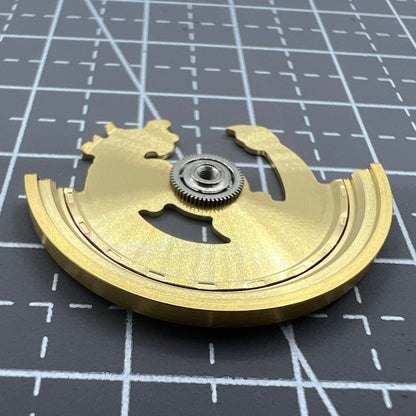 Golden Dragon carved rotor oscillating weight, compatible with NH35 NH36 movement, enhances watch performance.