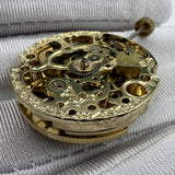 26.5mm Diameter 7120 Automatic Mechanical Watch Movement Carved Hollow Golden