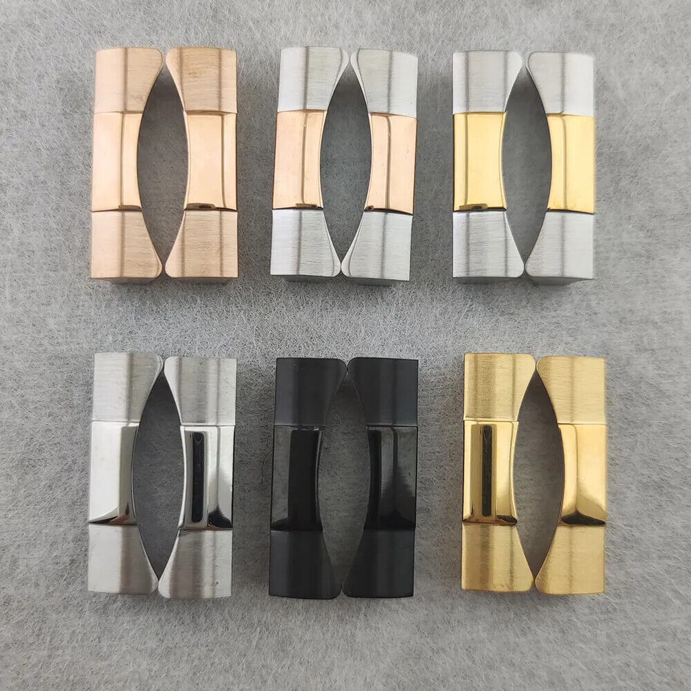 Curved end link for Daytona watch band, 20/21mm width, enhances bracelet fit and style by Rolex.