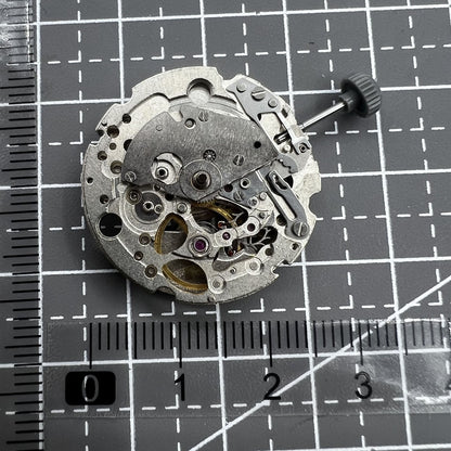 Miyota Citizen 82S5 silver plated automatic watch movement showcasing precise mechanical craftsmanship and reliable performance.