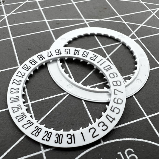 White Special Font Date Disk Wheel Date Wheel for Movement Miyota 8215 Date At 6