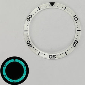 40.3/32.8mm White C3/BGW9 All Blue Luminous Diving Flat Watch Bezel Insert