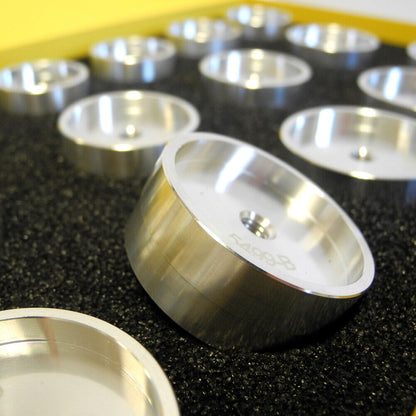 Swiss Bergeon 5499-15 aluminium glass fitting dies for tension ring watch glass repairs, precision tool for watchmakers.