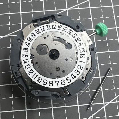Miyota OS11 Quartzwerk Uhr mit Kalenderanzeige bei 6 Uhr, pr�zise Zeitmessung von Miyota.
