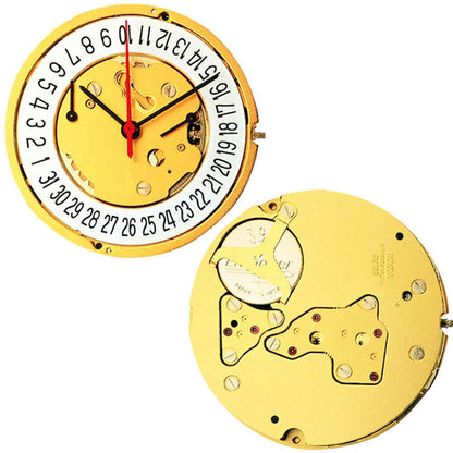 Ronda 5021D Quartz watch movement, precise Swiss mechanism perfect for accessory repairs.
