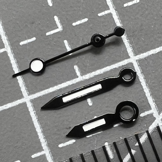 2 Sets/Pack 11mm Black Trim Green Lume Hands Set for Miyota 2035 2115 2105 230