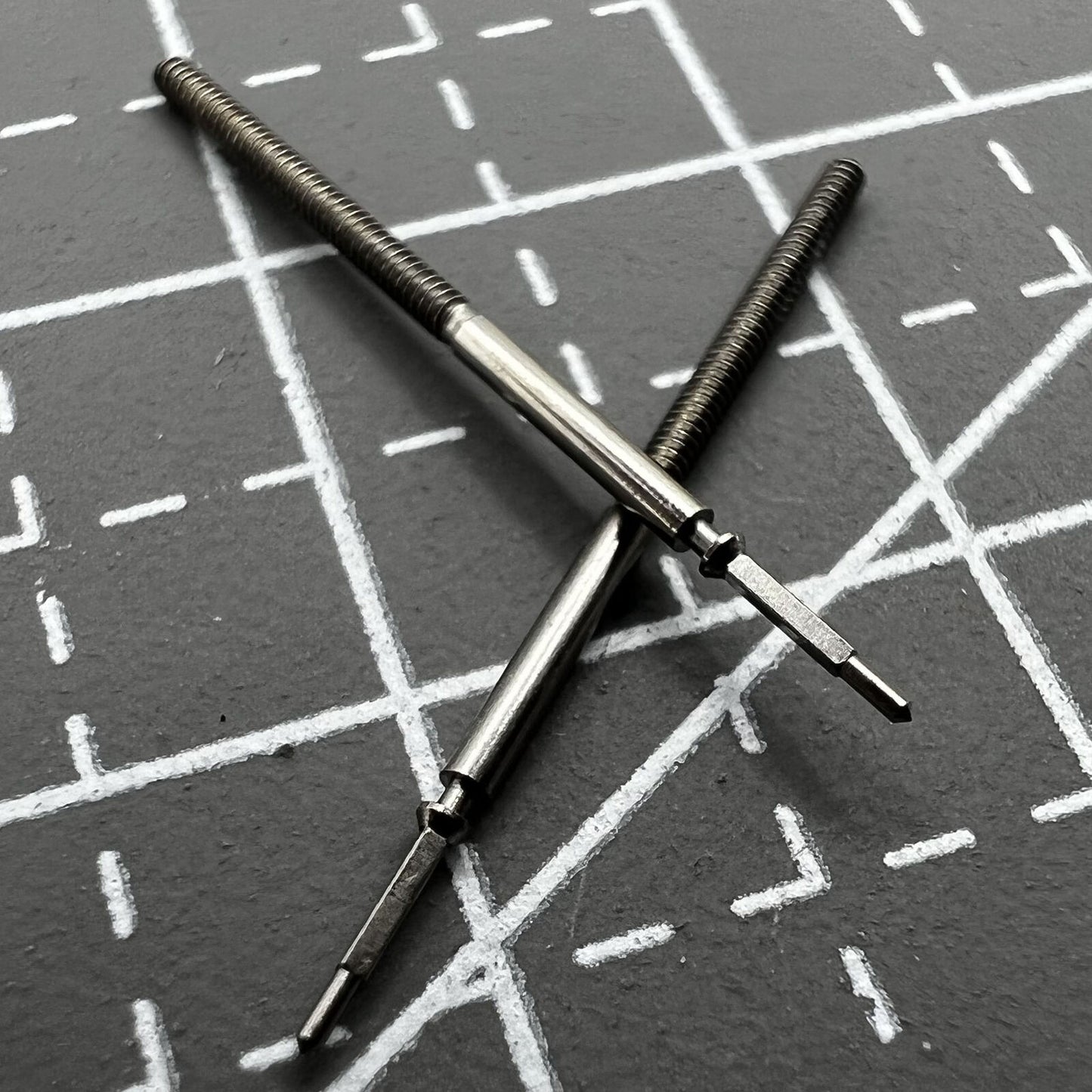 Watch winding stem for Ronda 715 quartz movement, precise fit for seamless operation.