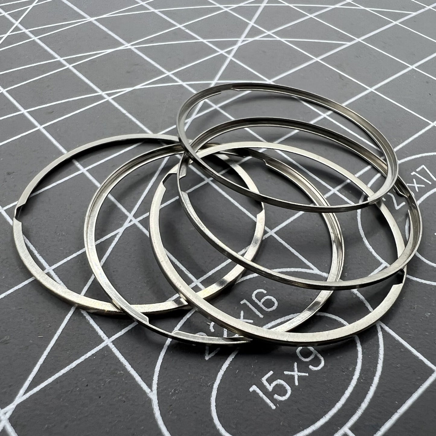 Steel watch dial mount spacer ring for ETA 2824/2836/2846 movements, precise fit.