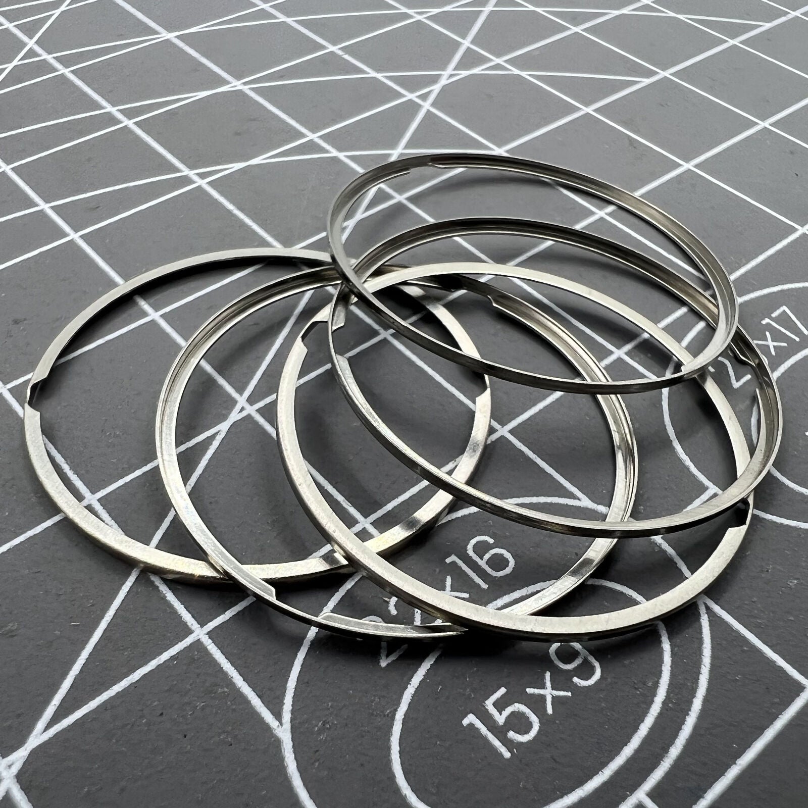 Steel watch dial mount spacer ring for ETA 2824/2836/2846 movements, precise fit.