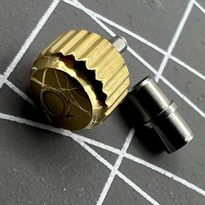 6.0mm Golden Watch Crown with Tube for OMEGA Seamaster 300 Watch Watch Parts