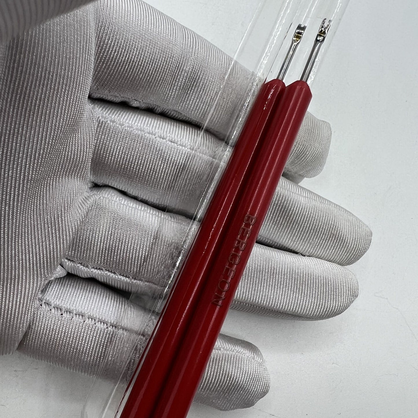 Swiss Bergeon 5430 hairspring collet lever 1.80mm width for precise watch repair and adjustment tool.