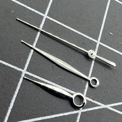 Silberne Stunden-, Minuten- und Sekundenzeiger f�r Miyota 9015 Uhrwerk, 2 St�ck, pr�zise Uhrenteile