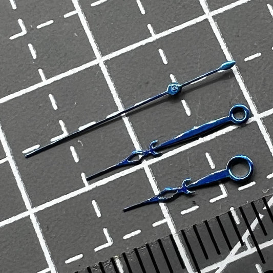 2 Sets/Pack Diamond Shape No Lume Blue Luminous Watch Hands for NH35/NH36/4R/7S