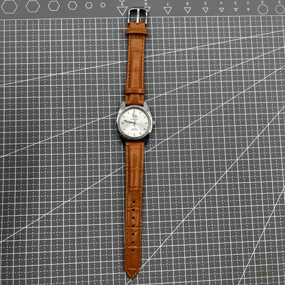 PUBU 32mm manual mechanical watch, grey dial with 17 jewels, elegant nail indices, Chinese craftsmanship.
