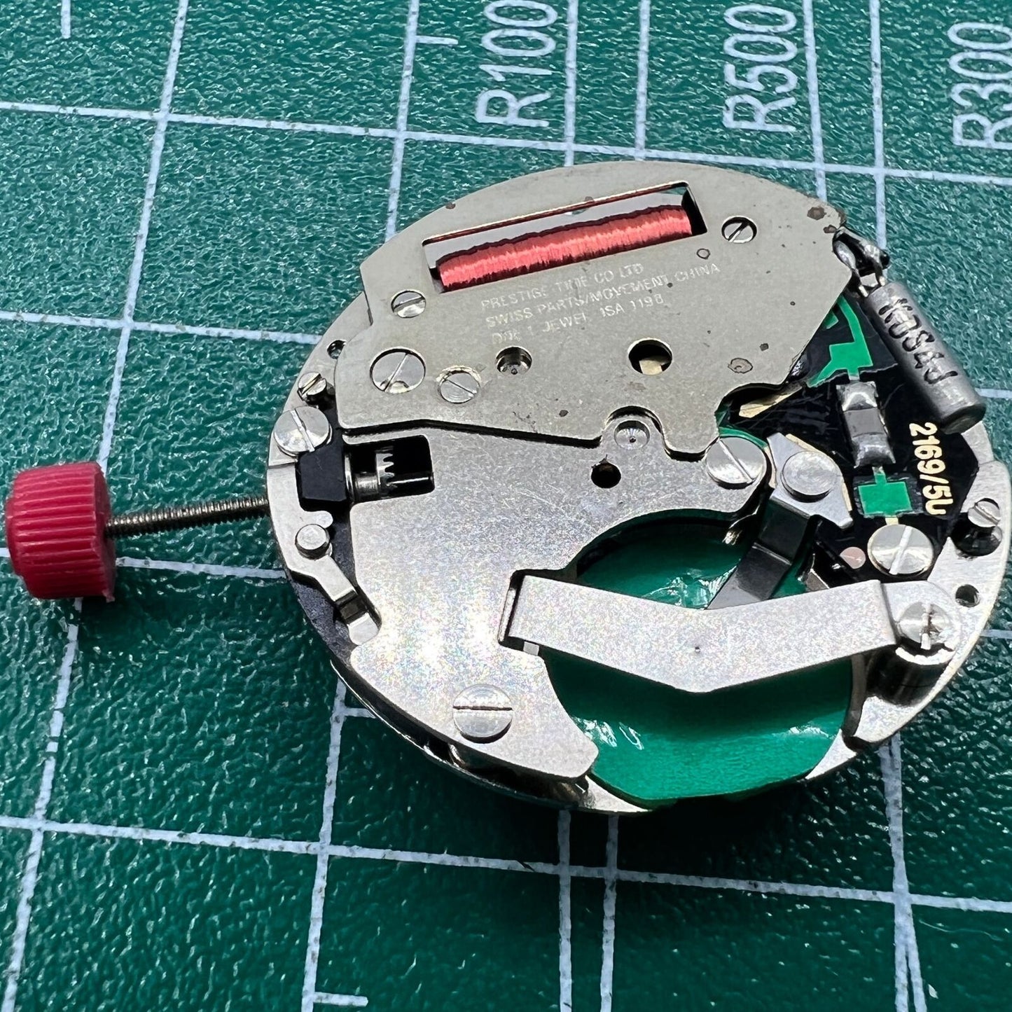 ISA 1198 quartz watch movement featuring Swiss precision and moon star phase display for watch accessories.
