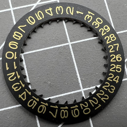 Golden date wheel with black background for NH35 NH36 watch movements