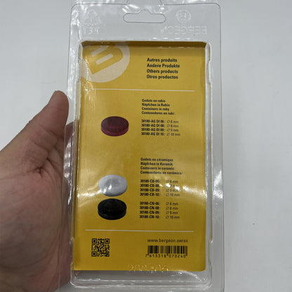 Bergeon 30180-A silver die-cast oil dip oiler stand for precise watch component lubrication