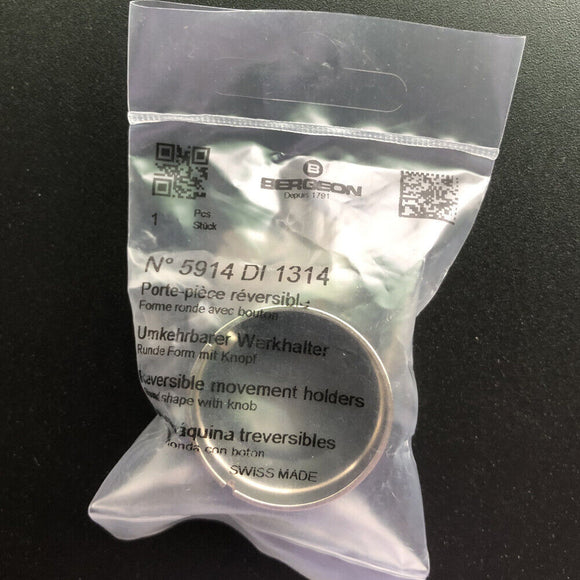 13 1/4 Ligne Bergeon 5914 Reversible Movement Holder with Knob Fit for ETA