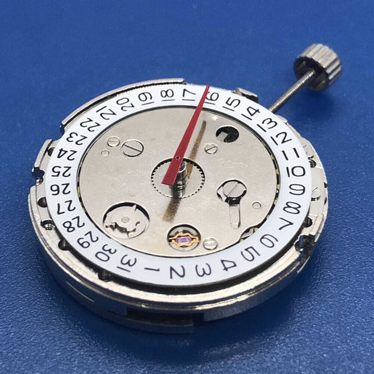 DG2813 automatic watch movement featuring silver dial, 3 hands, and single calendar for precise timekeeping.