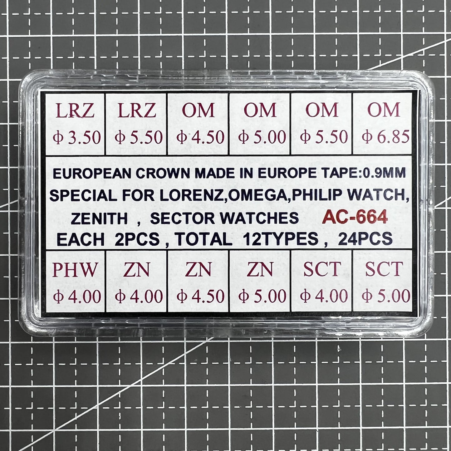 Exklusive Uhrkronen für Lorenz Omega Zenith Philip Sector Uhren Europa gefertigt