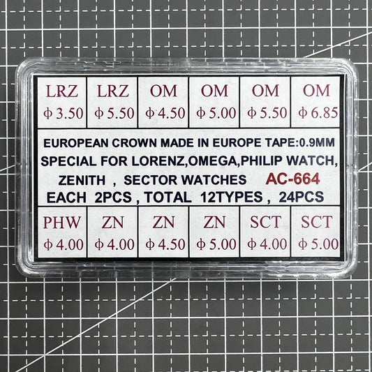 Exklusive Uhrkronen für Lorenz Omega Zenith Philip Sector Uhren Europa gefertigt