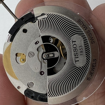 1853 Swiss Made ETA C01.211 chronograph watch movement with detailed white dial and mechanical design