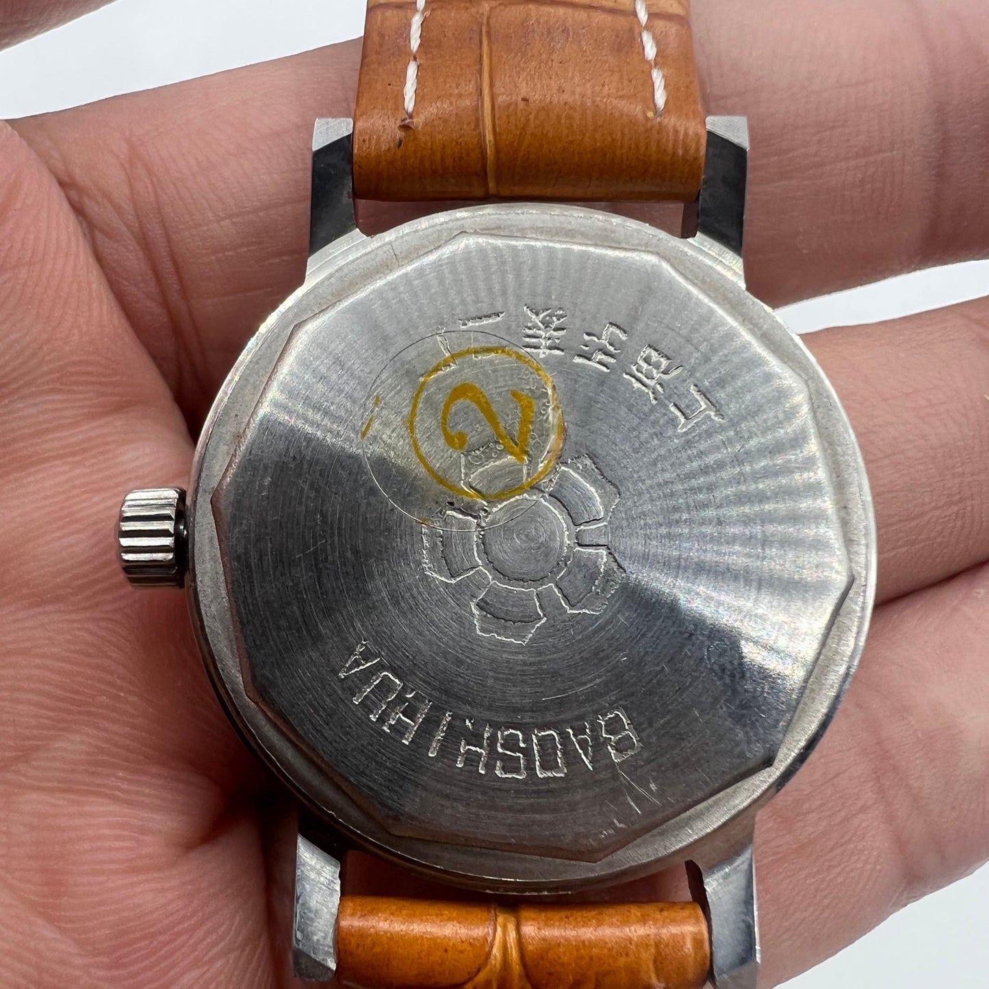 33mm Shanghai manual mechanical watch with single calendar, 17 jewels, shock-resistant classic timepiece