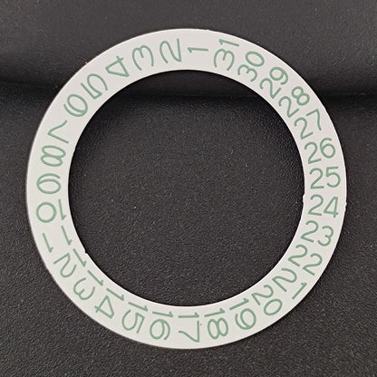 White Background Green Character Date Disk Date Wheel Overlay for NH35 NH36