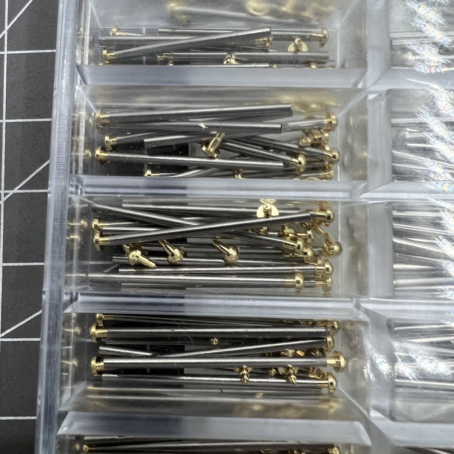 200PCS watch strap screws and link pins kit, assorted 10-28mm sizes for precise band repair and adjustment.