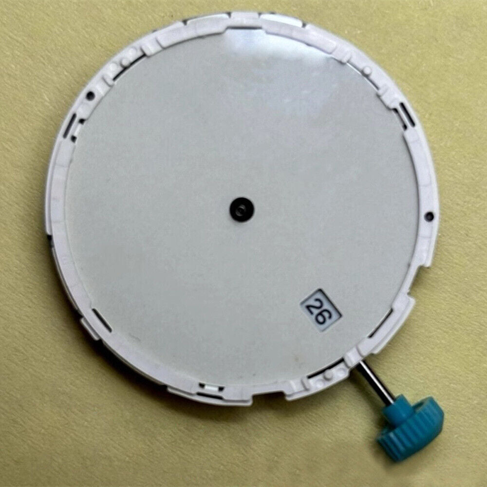 Miyota 6N10 quartz watch movement with luminescence and single calendar date at 3 o?clock for precise timekeeping.