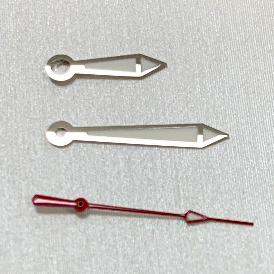 B11 brand green luminous watch hands set for NH35A/NH36A/4R36 movement, sizes 8/12.5/12.5mm, ideal for watch repair.