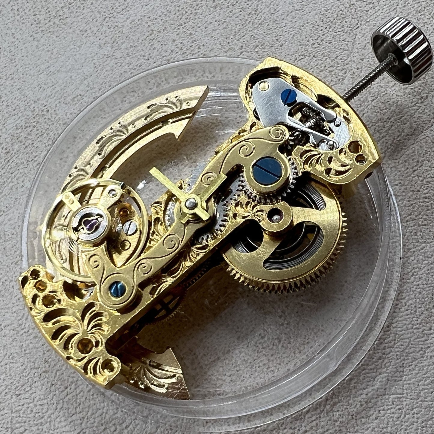 Automatikwerk LG0806B Goldenes Rechteck Skelett Unwucht Rad Mechanisch