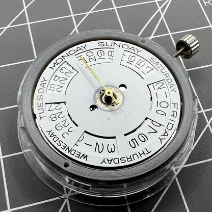 Tianjin Seagull T16 watch with white dial, day-date display, and automatic mechanical movement.