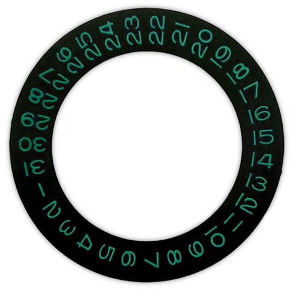 Black Background Green Font Date Wheel Overlay for ETA2824 2836 8200 Movement