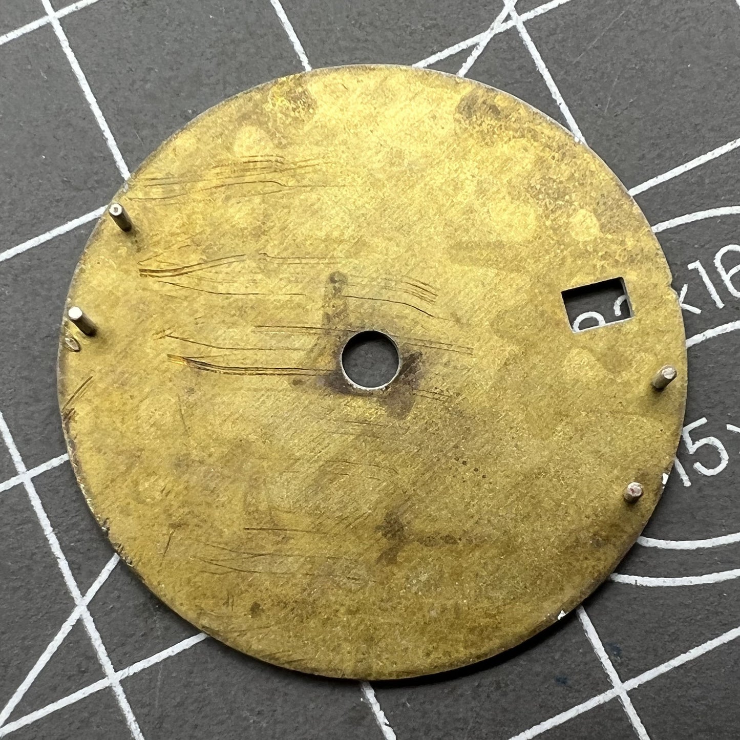 28,5 mm Kupfer Zifferblatt mit gelbem emaillierten Verlauf für Uhrwerk NH34 NH35