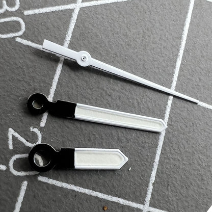 Aiguilles de montre lumineuses noires et blanches vertes de 11 mm pour mouvement à quartz Epson TMI VJ12