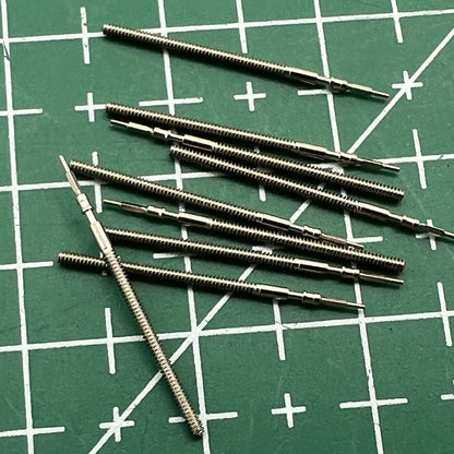 Generic watch winding stems for 1M02, 1L22, 1M12, 1L02 movements, ideal for repair and replacement.
