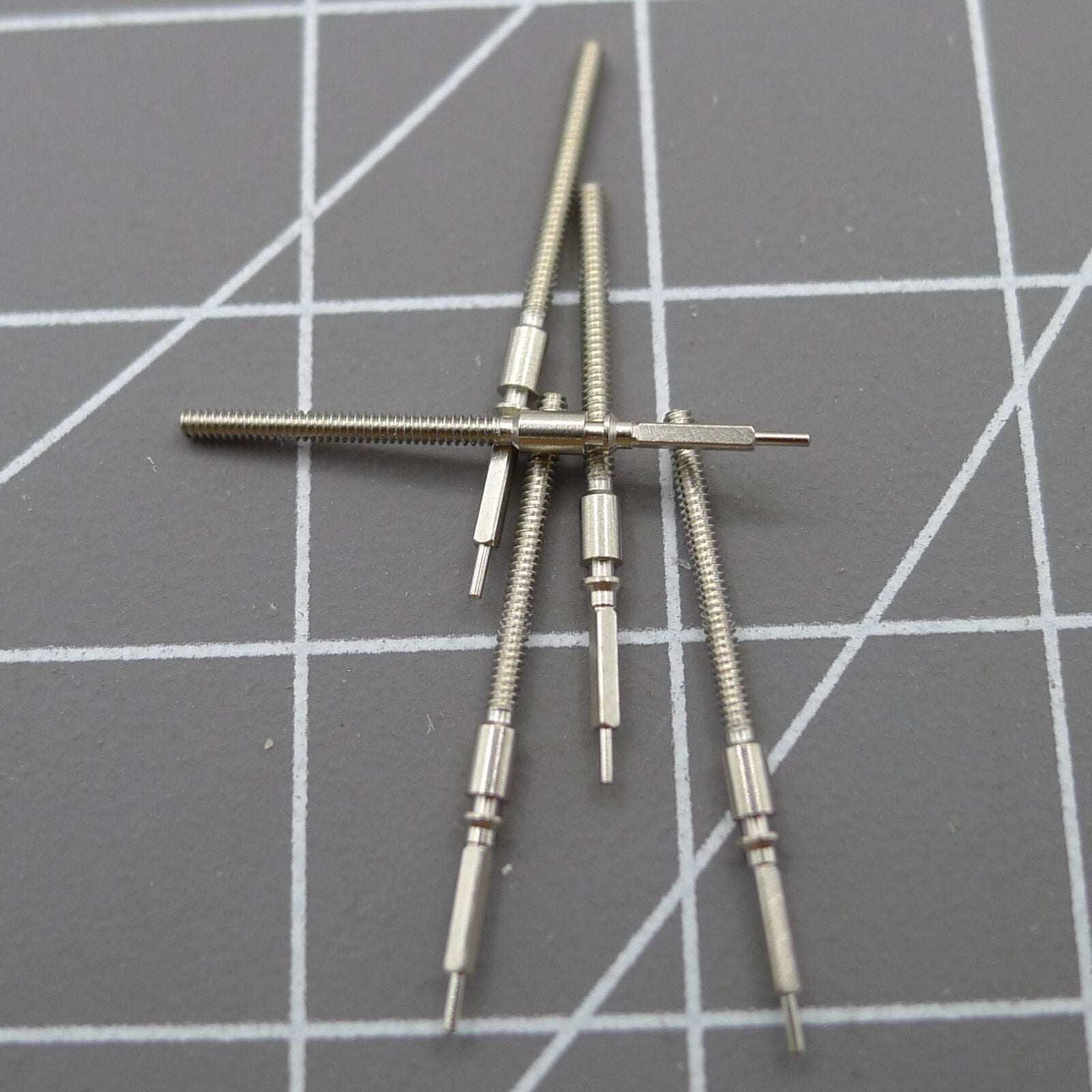Set of 5 replacement watch winding stems compatible with TY2502-2505 movements for watch repair.