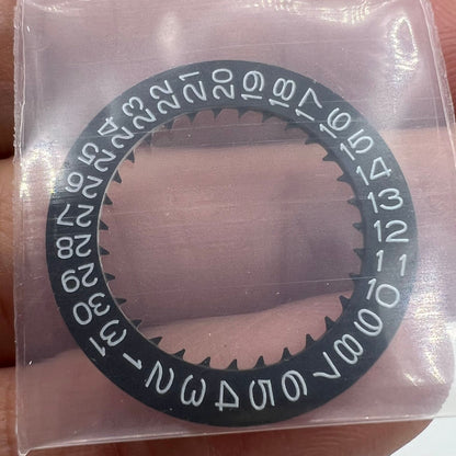 Blue luminous disk date wheel with white font on black, compatible with NH35 NH36 movement watch accessories