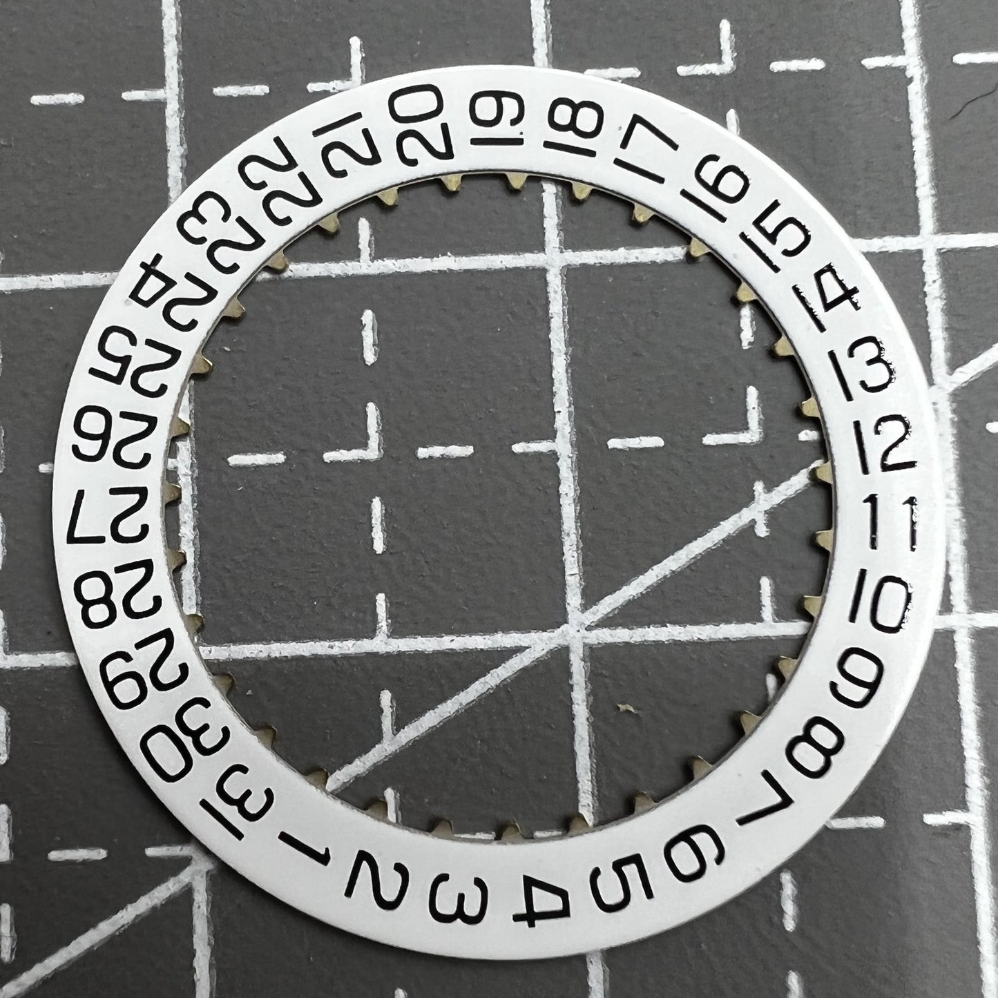 Datumscheibe Weiß Generic Date@3 für ETA 2824-2 Uhrwerk