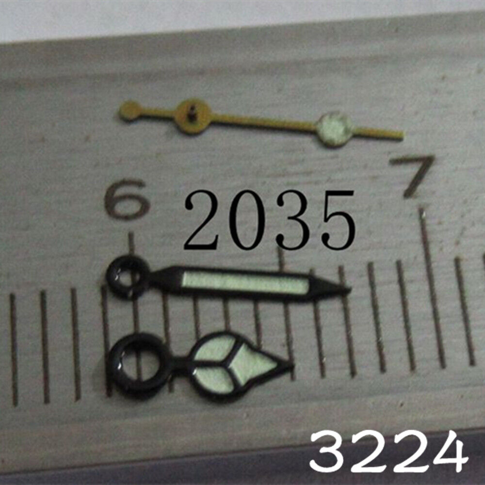 NO.3224 luminous watch hands set for Miyota 2035 movement, enhancing visibility and precision in watch repair.