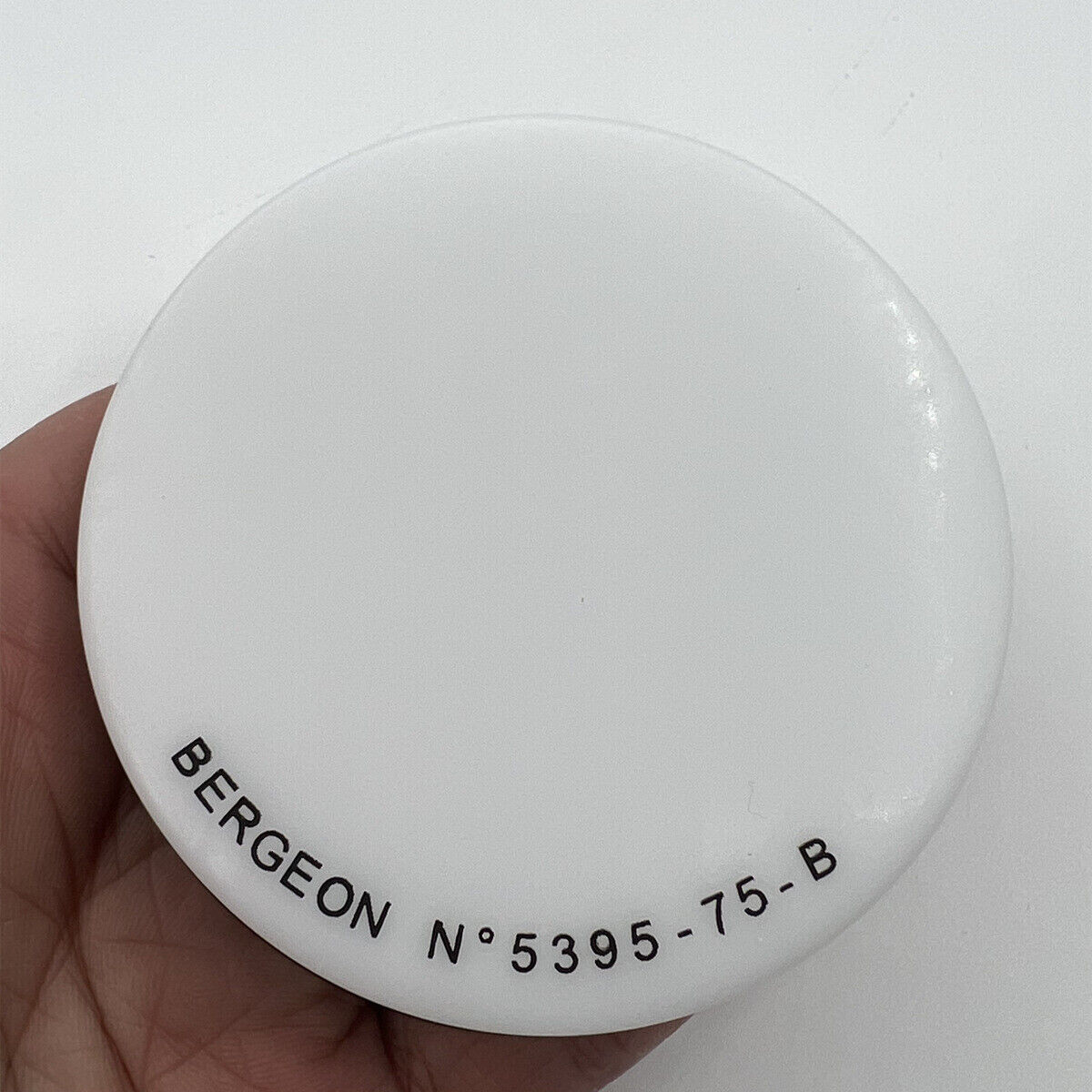 Bergeon 5395-75-B white gel watch case cushion, 75mm, protects watches during repairs and assembly.