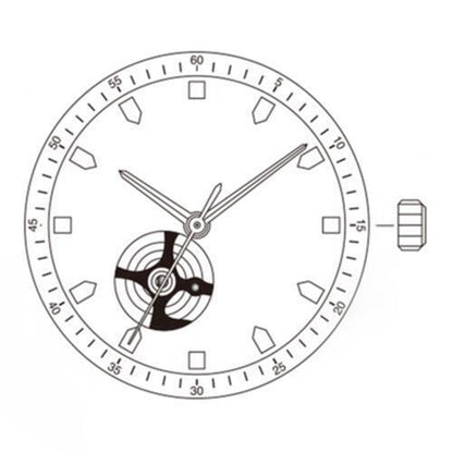 Miyota / Citizen 82S0, versilbertes japanisches automatisches mechanisches Uhrwerk