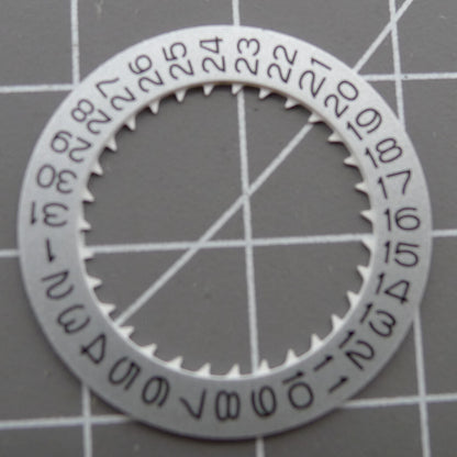 Vintage silver date disk wheel for NH36 NH35 watch movement, crown position 3.8 accessory.