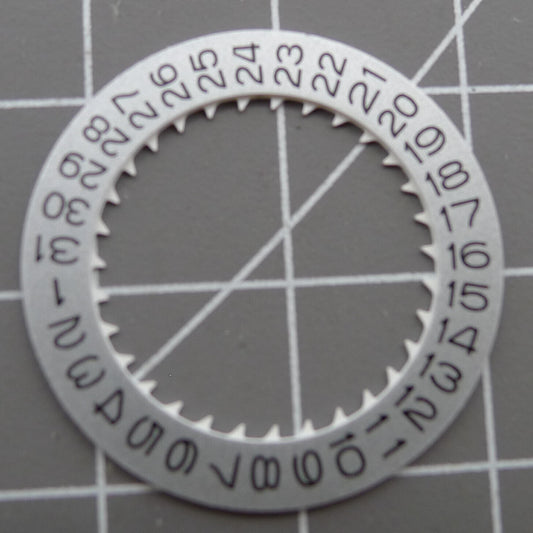Vintage silver date disk wheel for NH36 NH35 watch movement, crown position 3.8 accessory.
