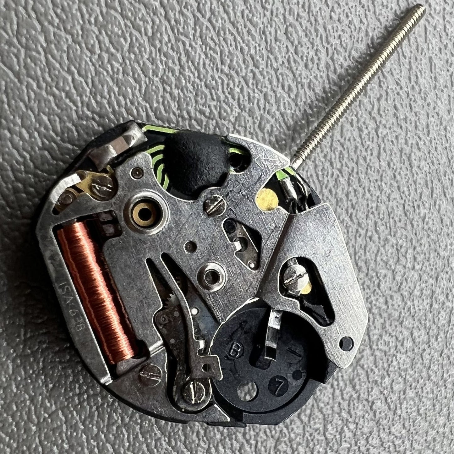 Swiss ISA 638 quartz movement watch mechanism with three hands, no calendar - reliable precision by ISA.