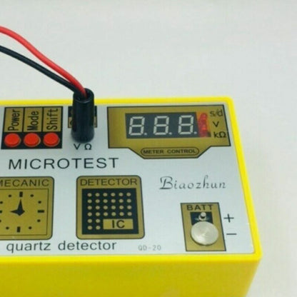 QD-20 Quartz Movement Tester, designed for precise watch battery and movement diagnostics.