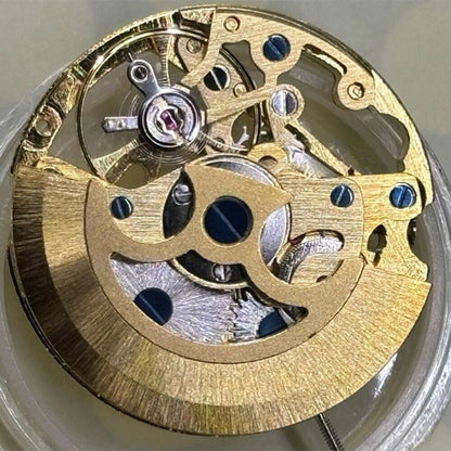 Golden 7120 hollow automatic watch part with mechanical movement, 3 hands, ideal for watch repair and upgrade.