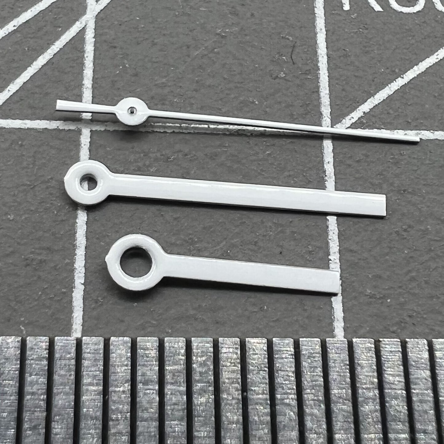 White watch hands set for Miyota 2035 movement, precise fit, classic design.