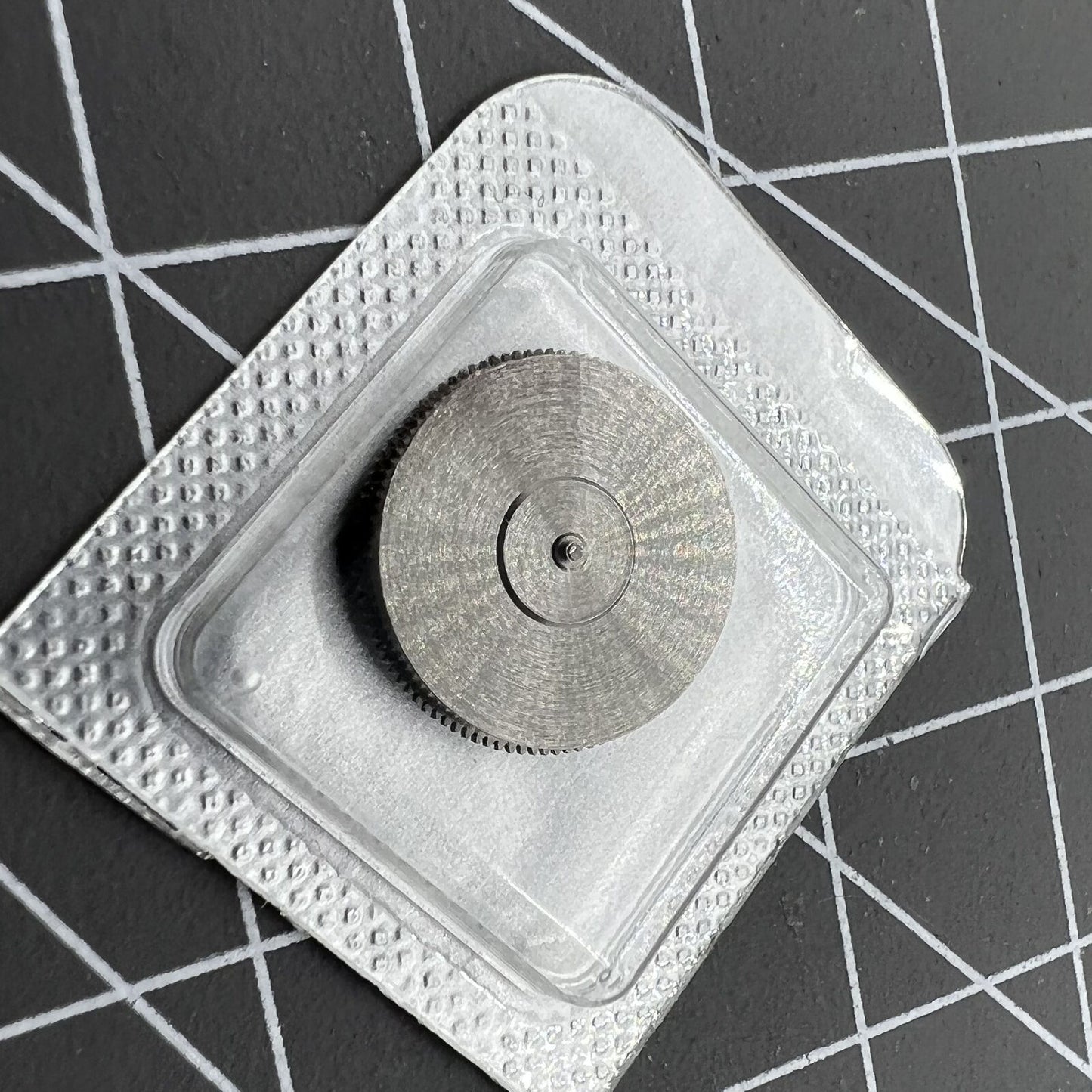 Barrel with complete mainspring for ETA C07.111 movement, precision watch accessory by ETA.